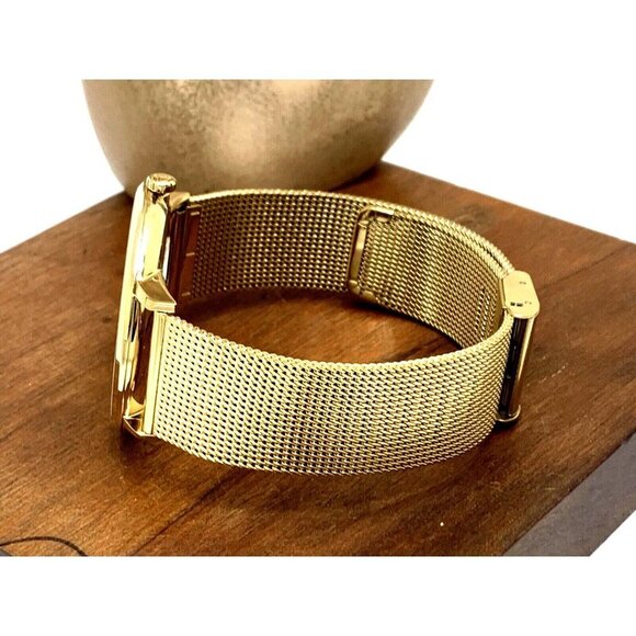 Hugo Boss Men's Watch 1513735 Horizon Quartz Black Dial Gold Steel Mesh … - Picture 8 of 13